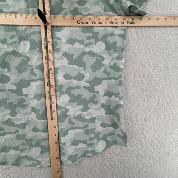 Vince Camuto Shirt Mens Medium Camouflage Button Up Green Polyester Stretch - Picture 3 of 6